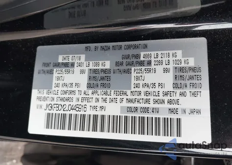 2018 Mazda Cx-5 Touring z USA, uszkodzony, nr VIN JM3KFBCM2J0445916